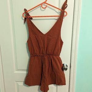 V neck romper